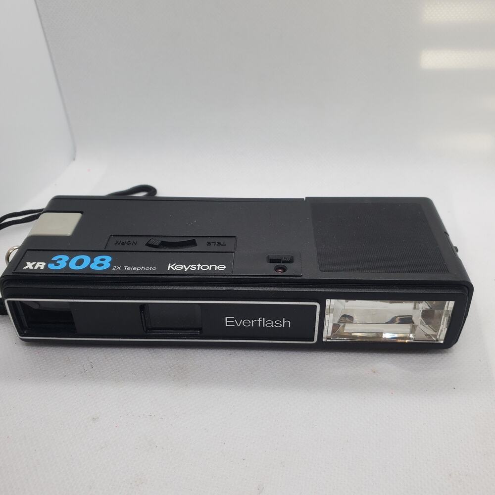 Keystone Everflash XR308 2X Telephoto 110 Film Camera Built In Flash UNTESTED